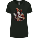 Evil Joker Clown Demon Jester Womens Wider Cut T-Shirt Black