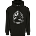 Evil Nun Drinking Beer Horror Halloween Childrens Kids Hoodie Black