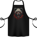 Evil Panda Bear Fantasy Horror Halloween Cotton Apron 100% Organic Black