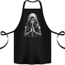 Evil Praying Nun Skull Demon Horror Cotton Apron 100% Organic Black