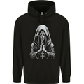 Evil Praying Nun Skull Demon Horror Mens 80% Cotton Hoodie Black