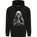 Evil Praying Nun Skull Demon Horror Mens 80% Cotton Hoodie Black