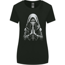 Evil Praying Nun Skull Demon Horror Womens Wider Cut T-Shirt Black