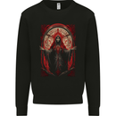 Evil Witch Satanic Halloween Mens Sweatshirt Jumper Black
