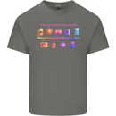 Evoloution Of Music Players Vinyl CD MP3 Mens Cotton T-Shirt Tee Top Charcoal