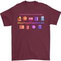 Evoloution Of Music Players Vinyl CD MP3 Mens T-Shirt 100% Cotton Maroon