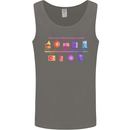 Evoloution Of Music Players Vinyl CD MP3 Mens Vest Tank Top Charcoal
