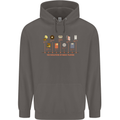 Evolution Of Music Players Vinyl MP3 CD Mens 80% Cotton Hoodie Charcoal