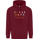 Evolution Of Music Players Vinyl MP3 CD Mens 80% Cotton Hoodie Maroon
