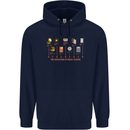 Evolution Of Music Players Vinyl MP3 CD Mens 80% Cotton Hoodie Navy Blue