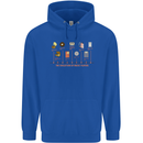 Evolution Of Music Players Vinyl MP3 CD Mens 80% Cotton Hoodie Royal Blue