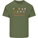 Evolution Of Music Players Vinyl MP3 CD Mens Cotton T-Shirt Tee Top Military Green