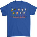 Evolution Of Music Players Vinyl MP3 CD Mens T-Shirt 100% Cotton Royal Blue