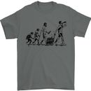 Evolution of Beer Funny Alcohol Ape to Man Mens T-Shirt 100% Cotton Charcoal