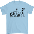 Evolution of Beer Funny Alcohol Ape to Man Mens T-Shirt 100% Cotton Light Blue