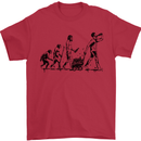 Evolution of Beer Funny Alcohol Ape to Man Mens T-Shirt 100% Cotton Red