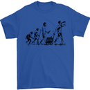 Evolution of Beer Funny Alcohol Ape to Man Mens T-Shirt 100% Cotton Royal Blue
