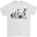 Evolution of Beer Funny Alcohol Ape to Man Mens T-Shirt 100% Cotton White