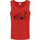 Evolution of Beer Funny Alcohol Ape to Man Mens Vest Tank Top Red