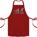 Evolution of Beer Funny Ape to Man Alcohol Cotton Apron 100% Organic Maroon