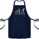 Evolution of Beer Funny Ape to Man Alcohol Cotton Apron 100% Organic Navy Blue