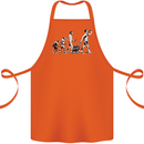 Evolution of Beer Funny Ape to Man Alcohol Cotton Apron 100% Organic Orange