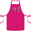 Evolution of Beer Funny Ape to Man Alcohol Cotton Apron 100% Organic Pink