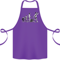 Evolution of Beer Funny Ape to Man Alcohol Cotton Apron 100% Organic Purple