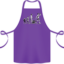 Evolution of Beer Funny Ape to Man Alcohol Cotton Apron 100% Organic Purple