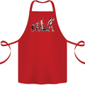 Evolution of Beer Funny Ape to Man Alcohol Cotton Apron 100% Organic Red