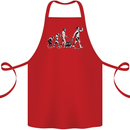 Evolution of Beer Funny Ape to Man Alcohol Cotton Apron 100% Organic Red