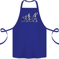 Evolution of Beer Funny Ape to Man Alcohol Cotton Apron 100% Organic Royal Blue