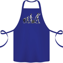 Evolution of Beer Funny Ape to Man Alcohol Cotton Apron 100% Organic Royal Blue