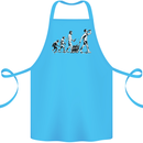 Evolution of Beer Funny Ape to Man Alcohol Cotton Apron 100% Organic Turquoise