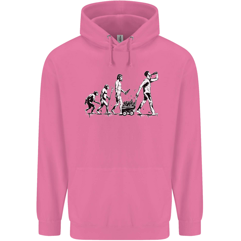 Evolution of Beer Funny Ape to Man Alcohol Mens 80% Cotton Hoodie Azelea