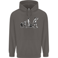 Evolution of Beer Funny Ape to Man Alcohol Mens 80% Cotton Hoodie Charcoal