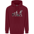 Evolution of Beer Funny Ape to Man Alcohol Mens 80% Cotton Hoodie Maroon