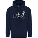 Evolution of Beer Funny Ape to Man Alcohol Mens 80% Cotton Hoodie Navy Blue