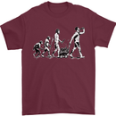 Evolution of Beer Funny Ape to Man Alcohol Mens T-Shirt 100% Cotton Maroon