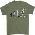 Evolution of Beer Funny Ape to Man Alcohol Mens T-Shirt 100% Cotton Military Green