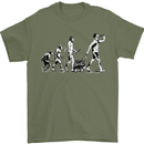 Evolution of Beer Funny Ape to Man Alcohol Mens T-Shirt 100% Cotton Military Green