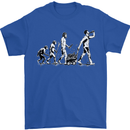 Evolution of Beer Funny Ape to Man Alcohol Mens T-Shirt 100% Cotton Royal Blue