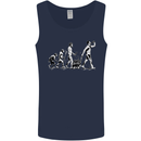 Evolution of Beer Funny Ape to Man Alcohol Mens Vest Tank Top Navy Blue