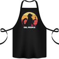 Ew People Funny Wine Drinking Dog Cotton Apron 100% Organic Black