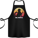Ew People Funny Wine Drinking Dog Cotton Apron 100% Organic Black