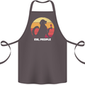 Ew People Funny Wine Drinking Dog Cotton Apron 100% Organic Dark Grey