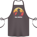 Ew People Funny Wine Drinking Dog Cotton Apron 100% Organic Dark Grey