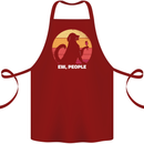 Ew People Funny Wine Drinking Dog Cotton Apron 100% Organic Maroon