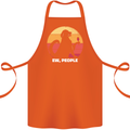 Ew People Funny Wine Drinking Dog Cotton Apron 100% Organic Orange