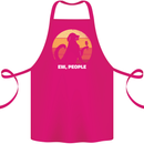 Ew People Funny Wine Drinking Dog Cotton Apron 100% Organic Pink